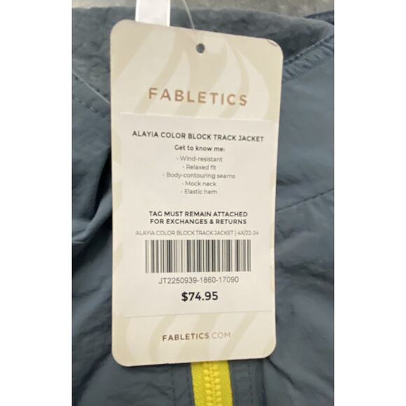 Women’s FABLETICS Alayia Track Jacket Sz 4X. NWT - Picture 4 of 5